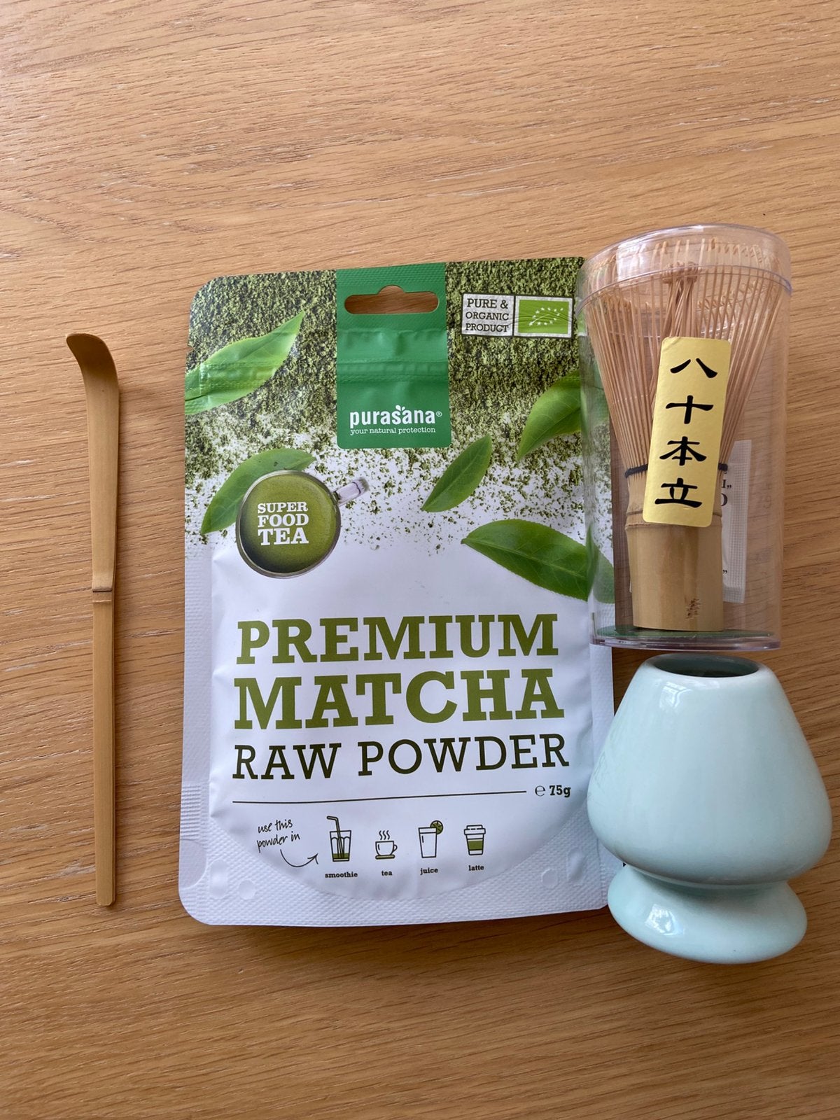 Matcha set met whisk, houder en lepel, Ophalen of Verzenden, Nieuw, Overige typen