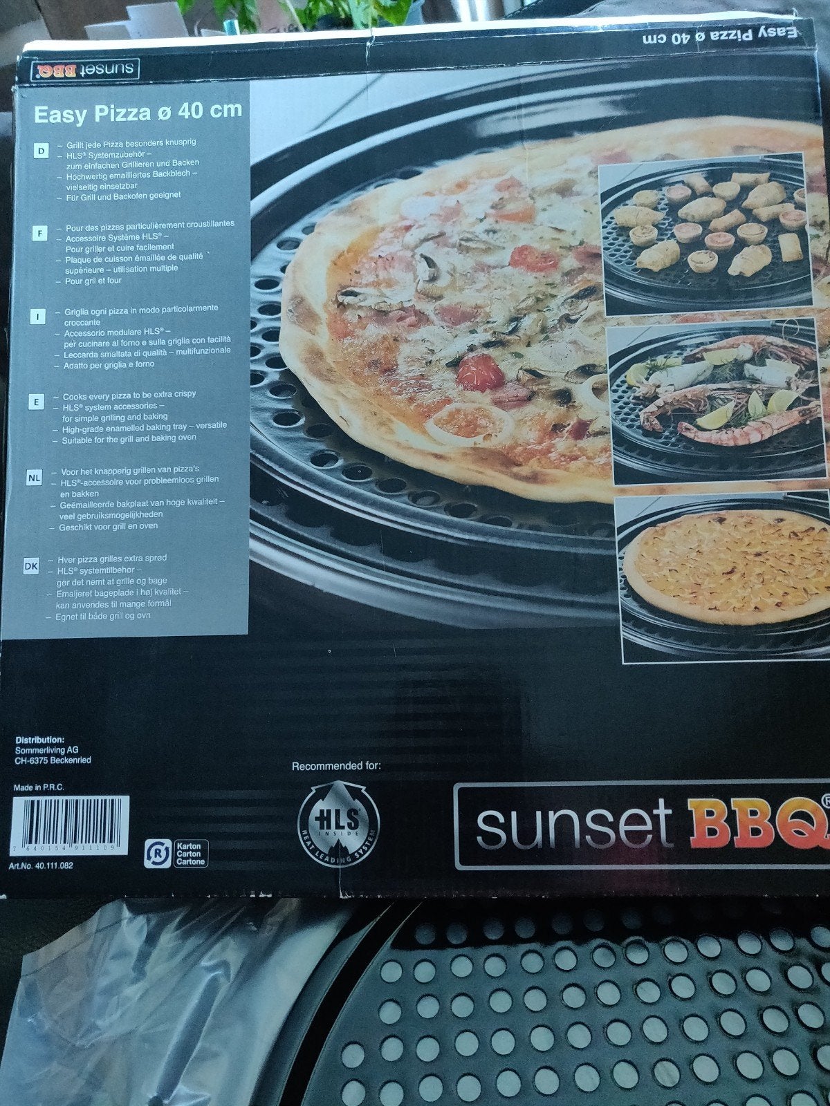 Sunset BBQ Easy Pizza plaat 40 cm - Grill & Oven, Ophalen, Nieuw