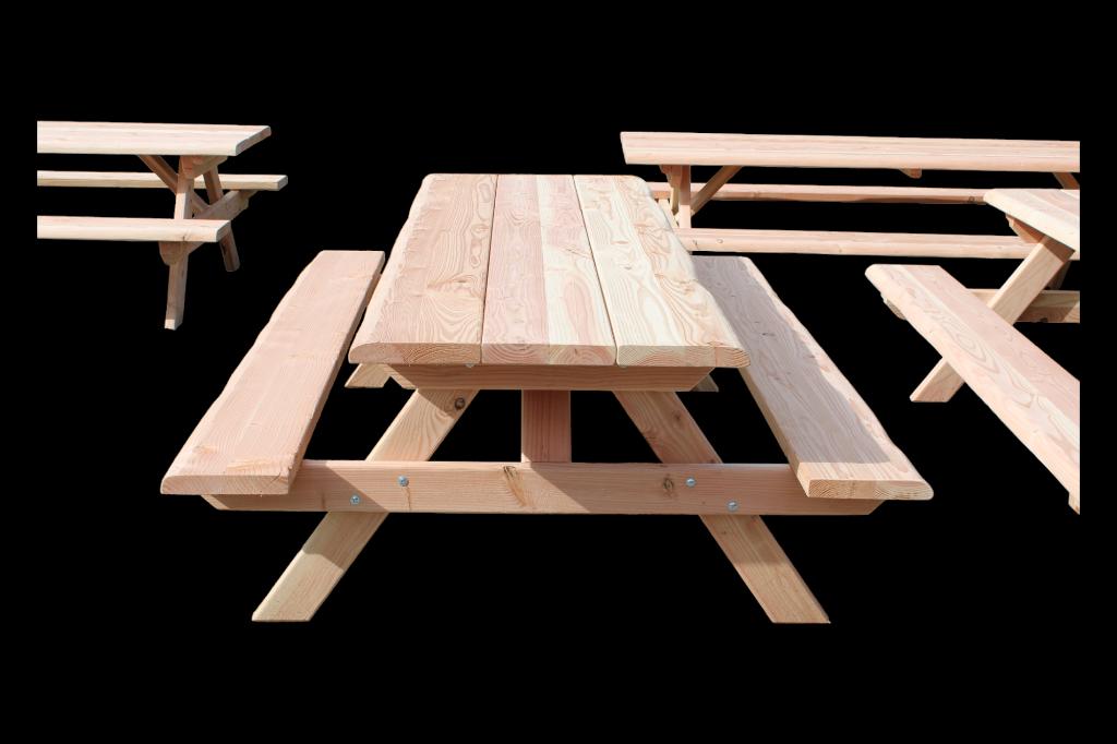 Picknickbank Flintstone 200cm, Tuin en Terras, Tuinbanken, Ophalen, Nieuw, Hout