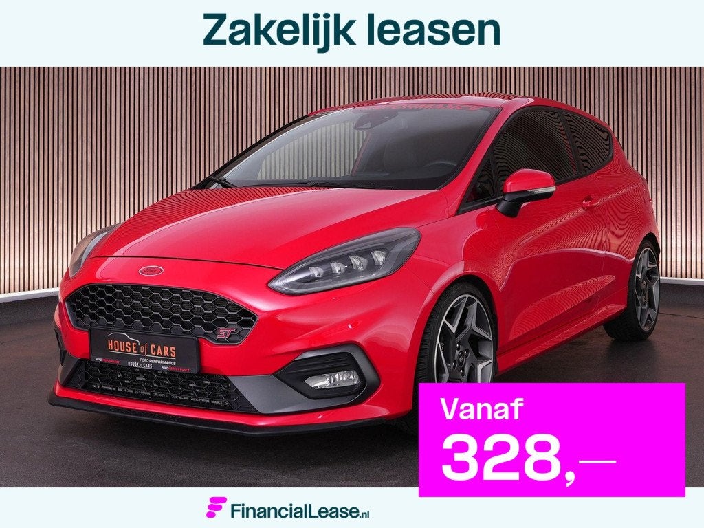 Ford Fiesta ST-3 1.5 200pk PERFORMANCE PACK |sper diff|launc, Voorwielaandrijving, Automatische klimaatregeling, 1188 kg, Leder en Stof