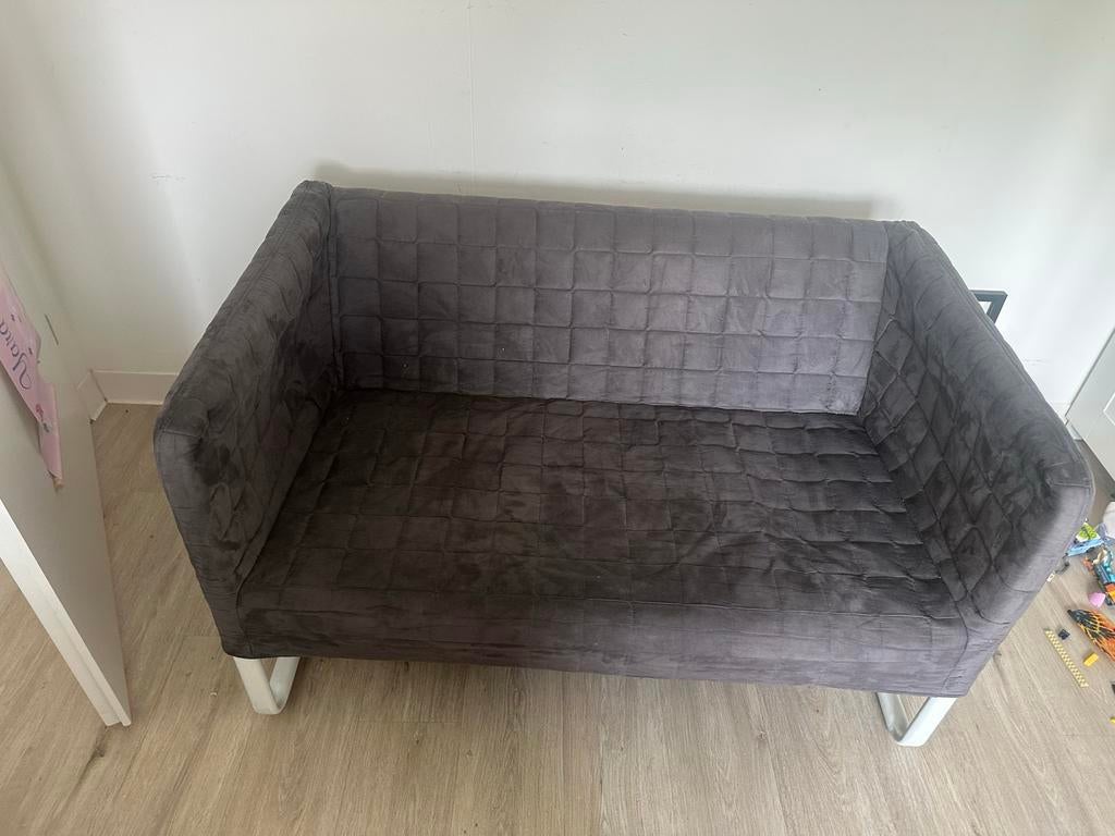 Tiener tweezitsbankje - Grijs, 120x70 cm, Ophalen, Gebruikt, Minder dan 75 cm, Tweepersoons