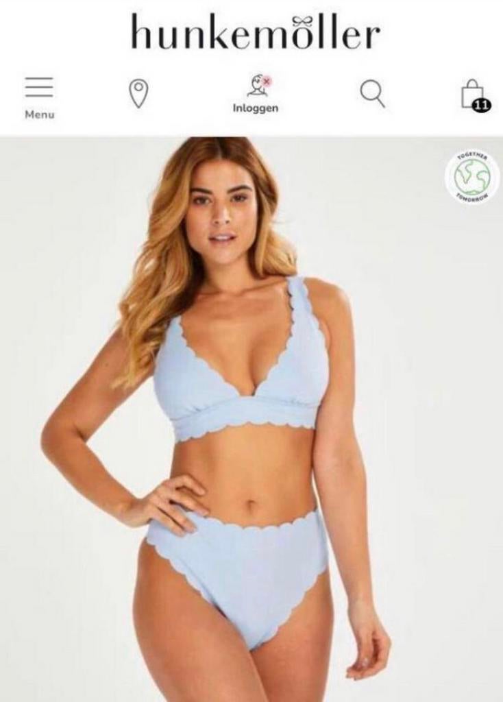 Hunkemöller bikini broekje bottom licht blauw 2XL nieuw, Nieuw, Lingerie of Zwemkleding, Hunkemöller, Verzenden