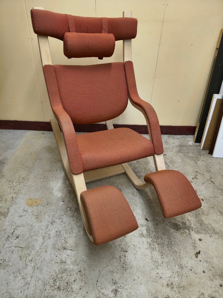 Varier Stokke Gravity Relaxstoel - Oranje, Ophalen, Gebruikt, 125 tot 150 cm, Stof