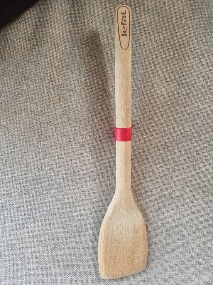 Tefal houten spatel  FSC 33 cm, Ophalen of Verzenden, Zo goed als nieuw, Hout, Overige merken