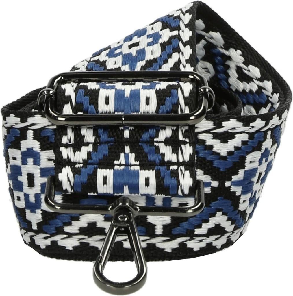 Bag strap -tassenriem - schouderband/riem - bl/w/zw, Sieraden, Tassen en Uiterlijk, Tassen | Damestassen, Overige kleuren, Nieuw