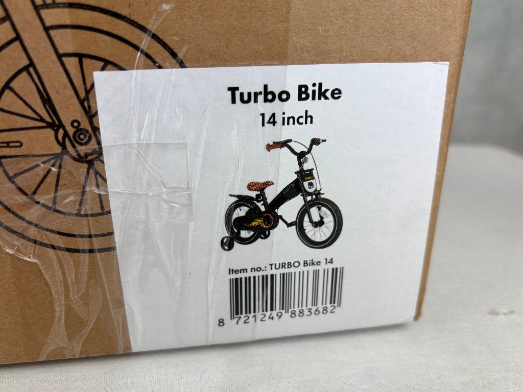 DERYAN Turbo 3-in-1 Kinderfiets 14 inch – Zwart, Zijwieltjes, Team@deryan.com, Ophalen of Verzenden, Minder dan 16 inch
