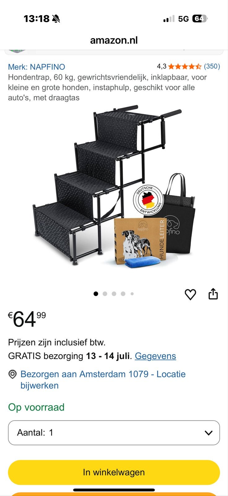 Hondentrap, Ophalen of Verzenden, Nieuw