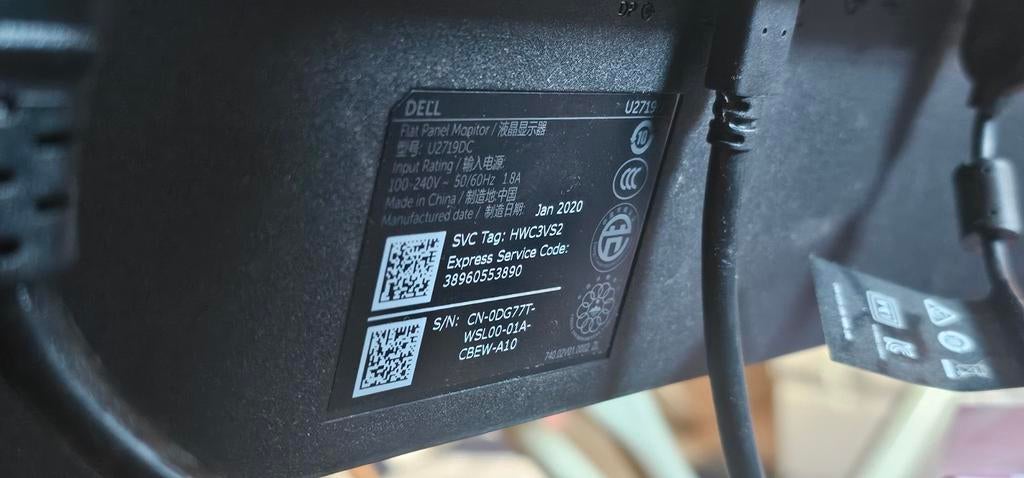 Dell U2719DC 27 inch QHD USB-C Monitor, Ophalen, Gebruikt, IPS, Dell