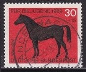 2067 - West Duitsland michel 580 gestempeld , Paard warmblo, Verzenden, BRD, Gestempeld