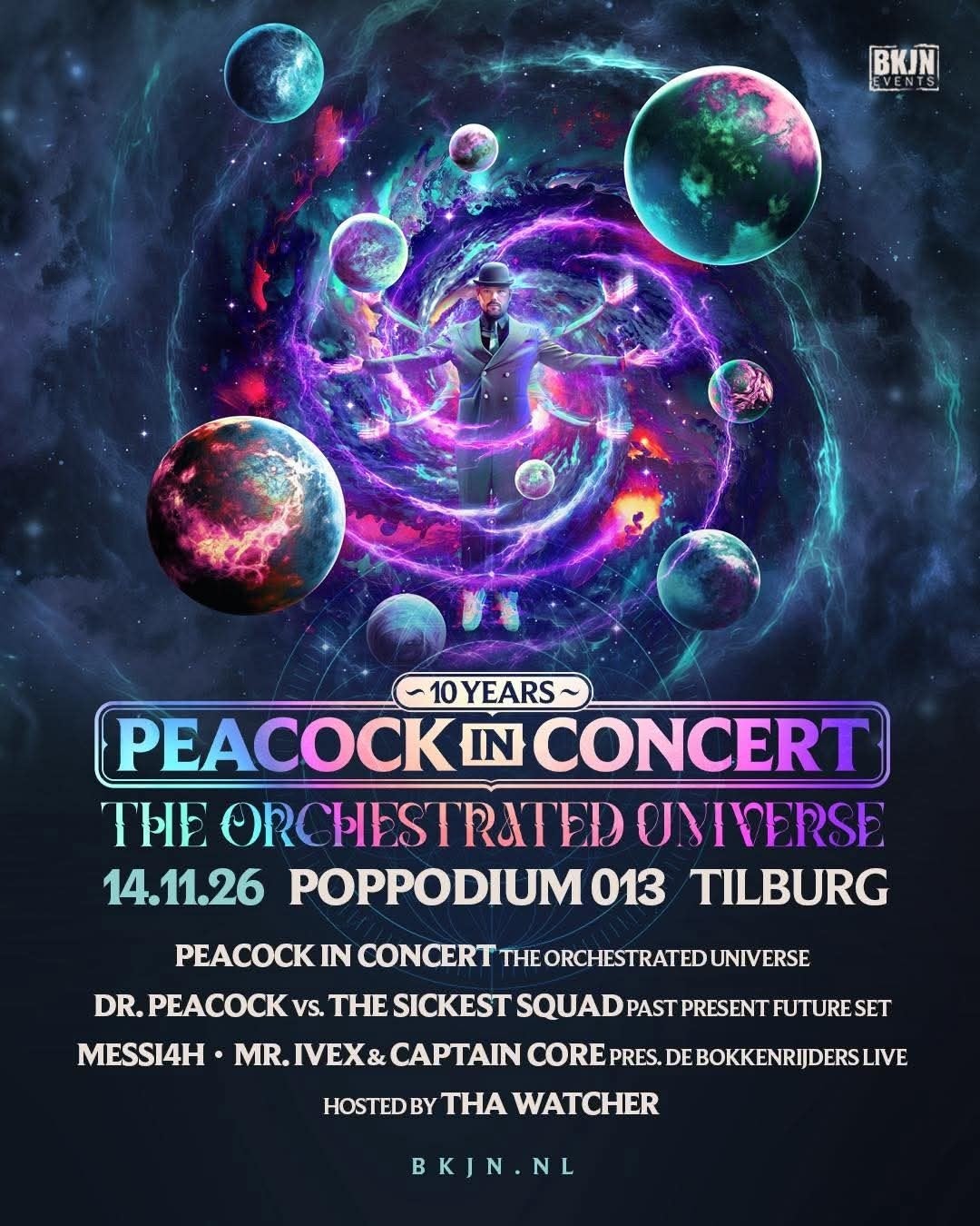 Peacock in concert, Eén persoon