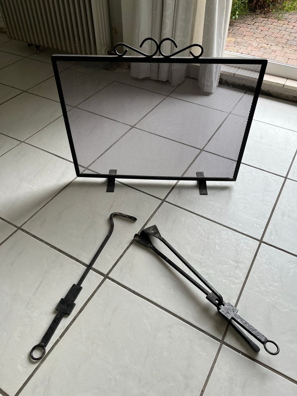 Haardscherm met haardstel (tang en pook), Ophalen, Gebruikt, Overige soorten