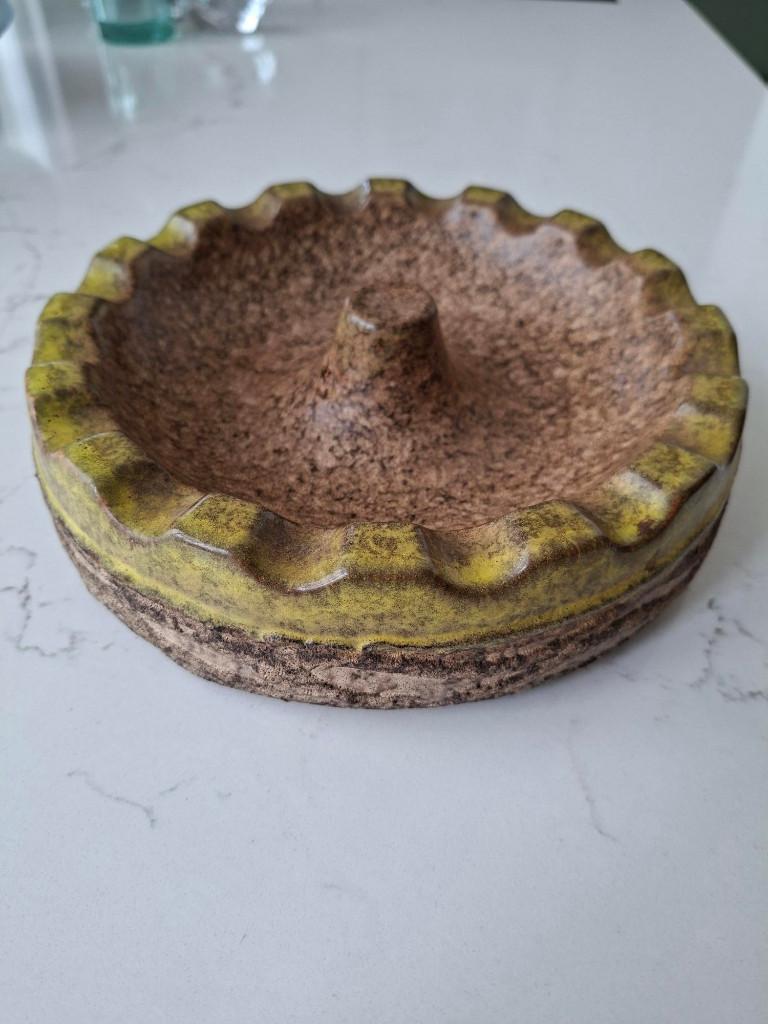 vintage keramiek asbak schaaltje Strehla fat lava brutalisme, Antiek en Kunst, Antiek | Keramiek en Aardewerk, Ophalen of Verzenden