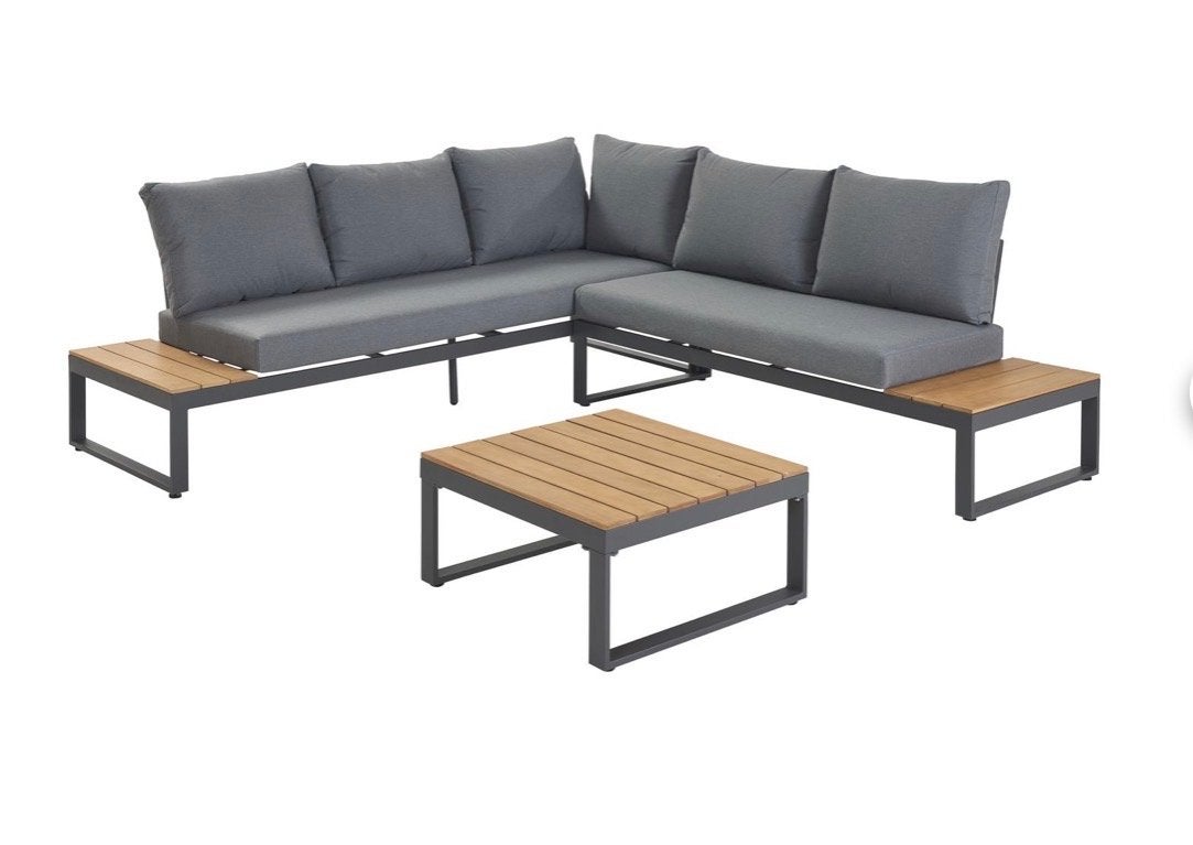 Nieuwe Loungeset Hoekbank met Loungetafel voor Tuin, Tuin en Terras, Tuinsets en Loungesets, Ophalen, 5 zitplaatsen, Loungeset