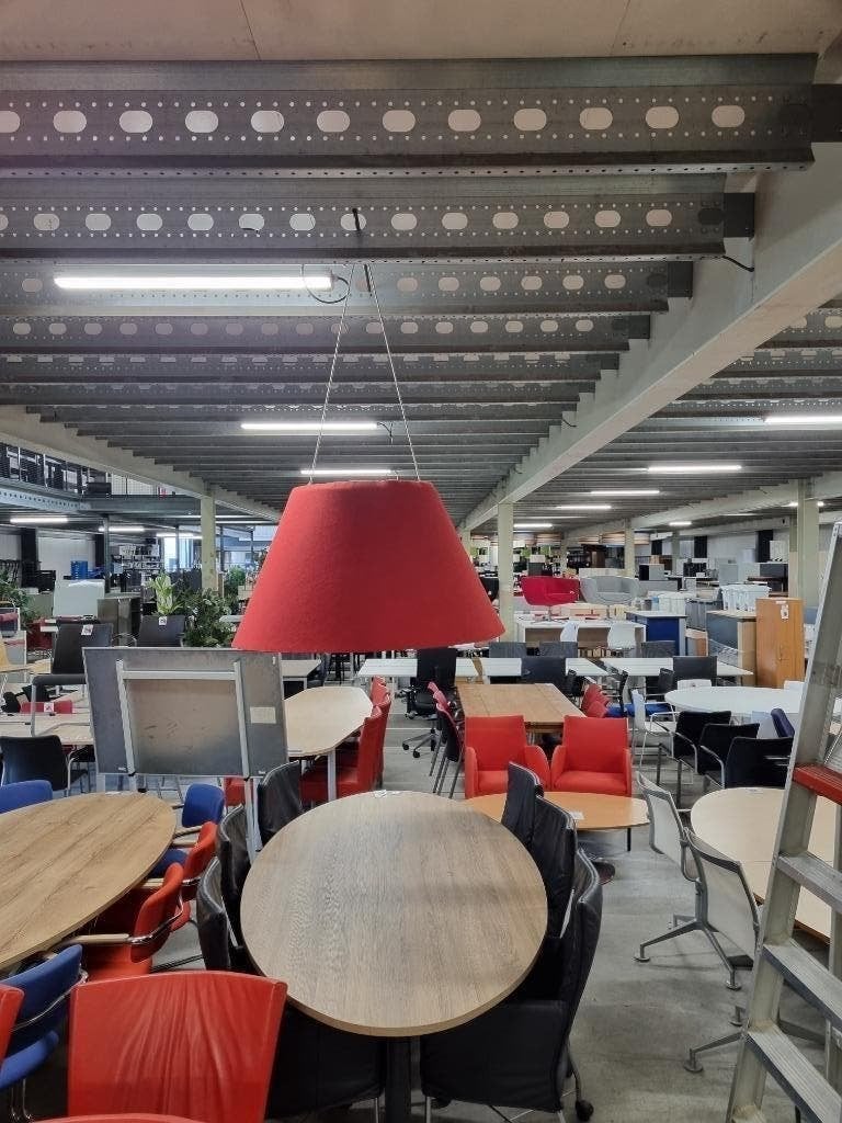 Buzzispace akoestisch hanglamp doorsnede 120 cm rood, Huis en Inrichting, Lampen | Hanglampen, Ophalen of Verzenden, Gebruikt