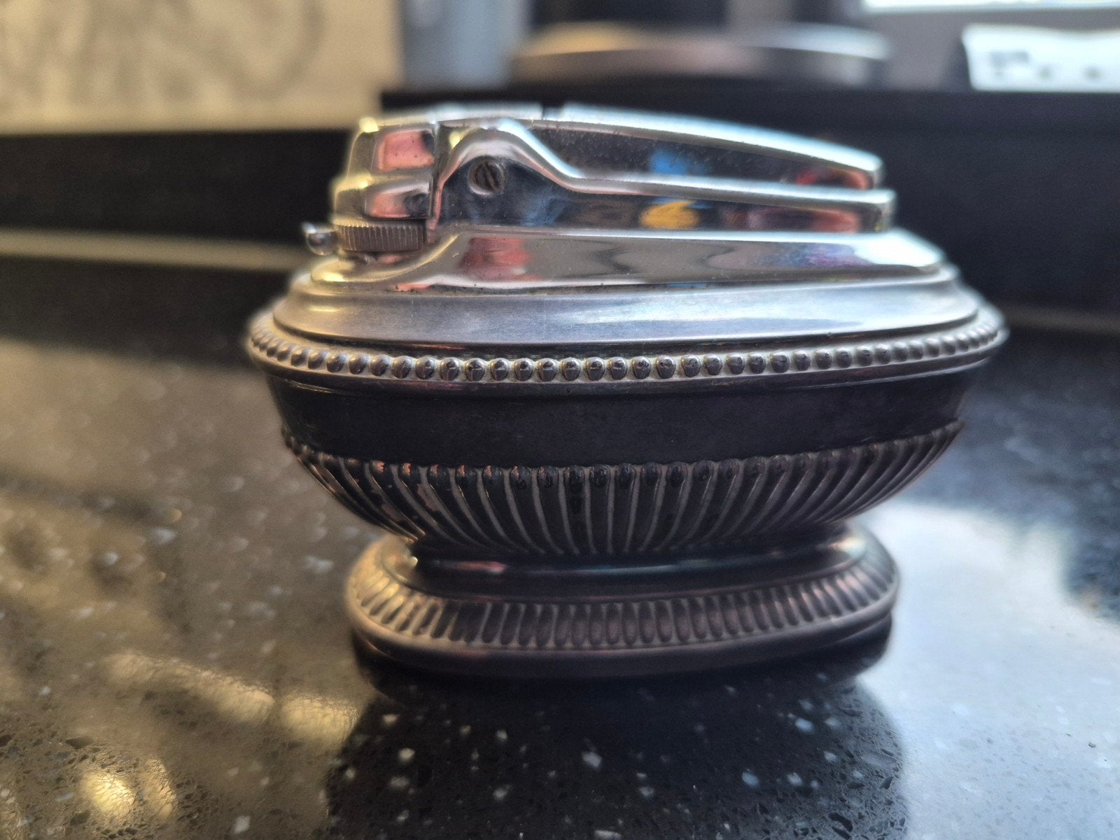 Vintage Ronson Tafelaansteker - model Queen Anne, Ophalen of Verzenden, Gebruikt, Aansteker