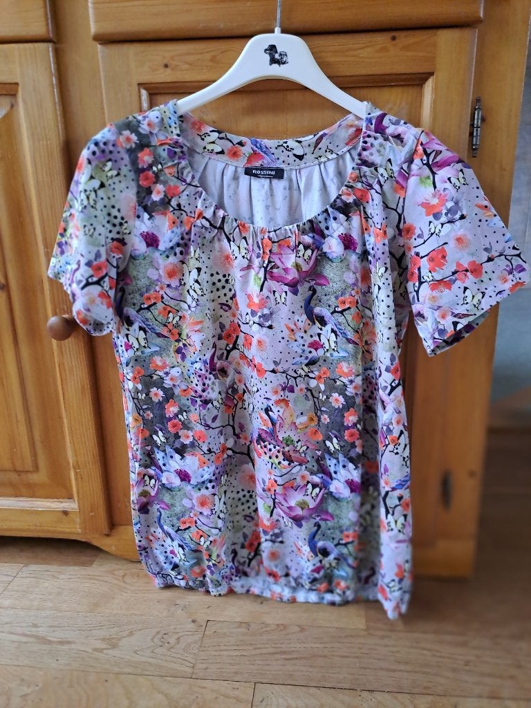 BLOUSE. LANGE MOUW. ROSSINI. MAAT 44.., Kleding | Dames, Blouses en Tunieken, Meerkleurig, Maat 42/44 (L), Ophalen of Verzenden