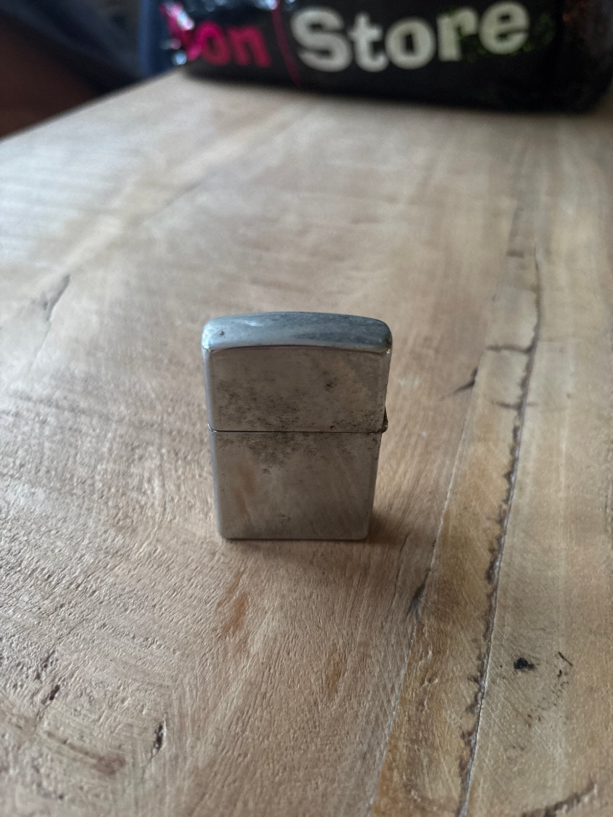 Vintage Zippo aansteker - Gebruikt, Verzamelen, Ophalen of Verzenden, Gebruikt, Aansteker