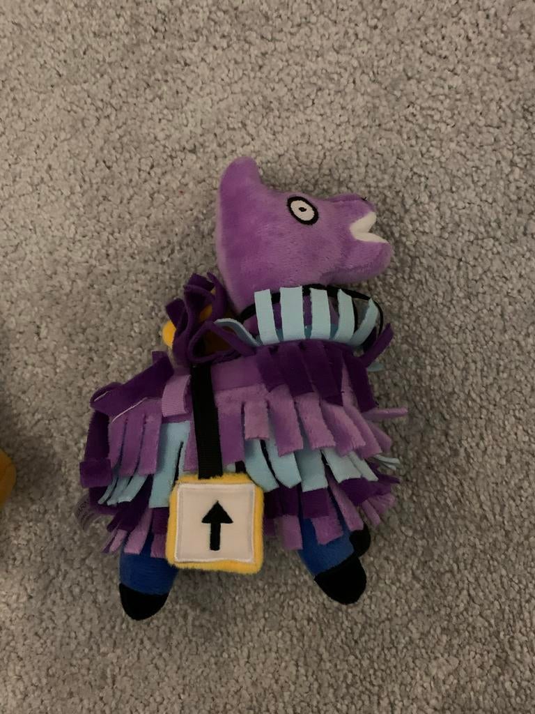 Fortnite Lama knuffel - Paars en blauw, Ophalen of Verzenden, Zo goed als nieuw, Overige typen