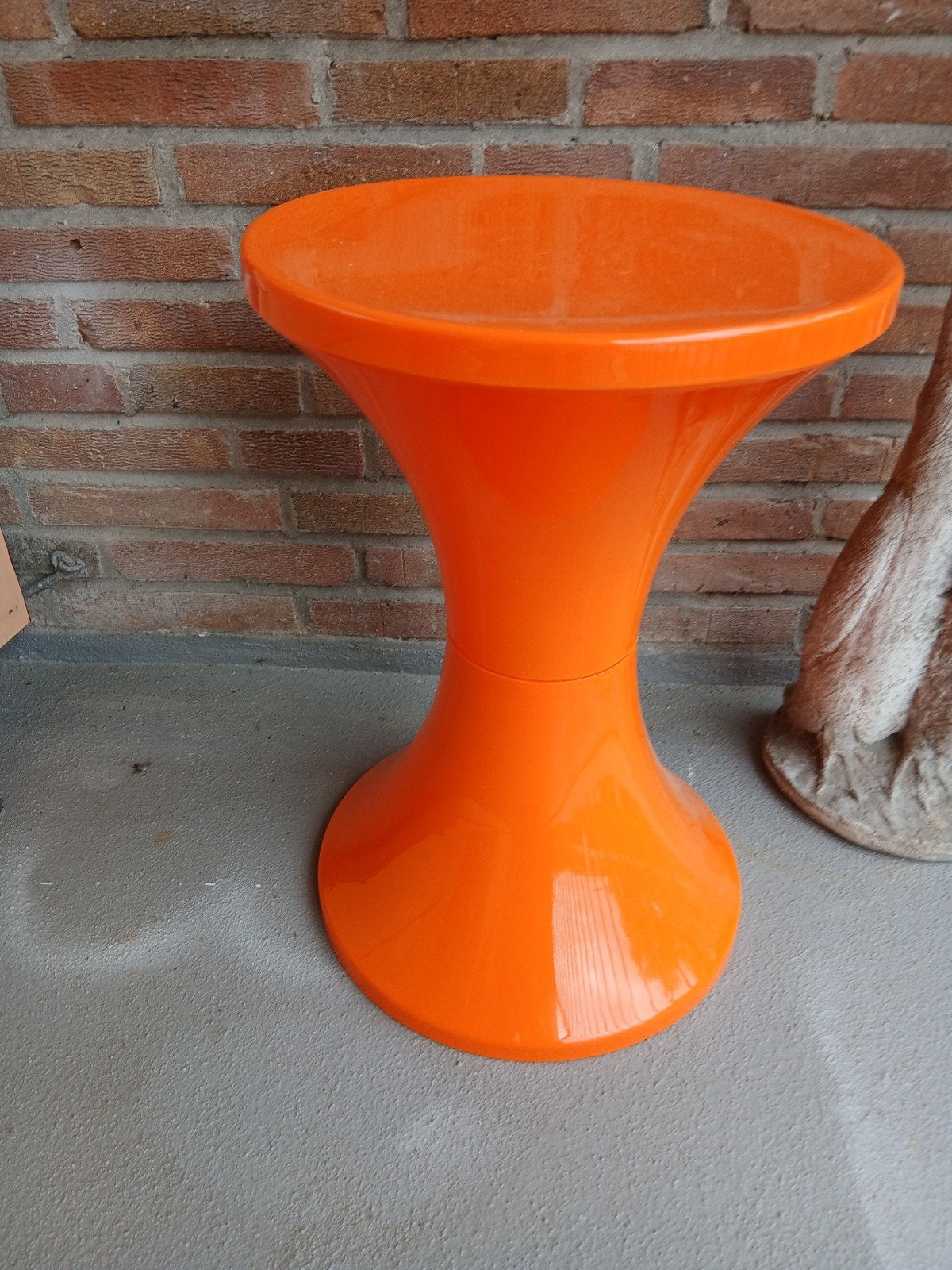 Diabolo kruk met opbergruimte - Oranje design, Ophalen of Verzenden, Gebruikt, Kunststof