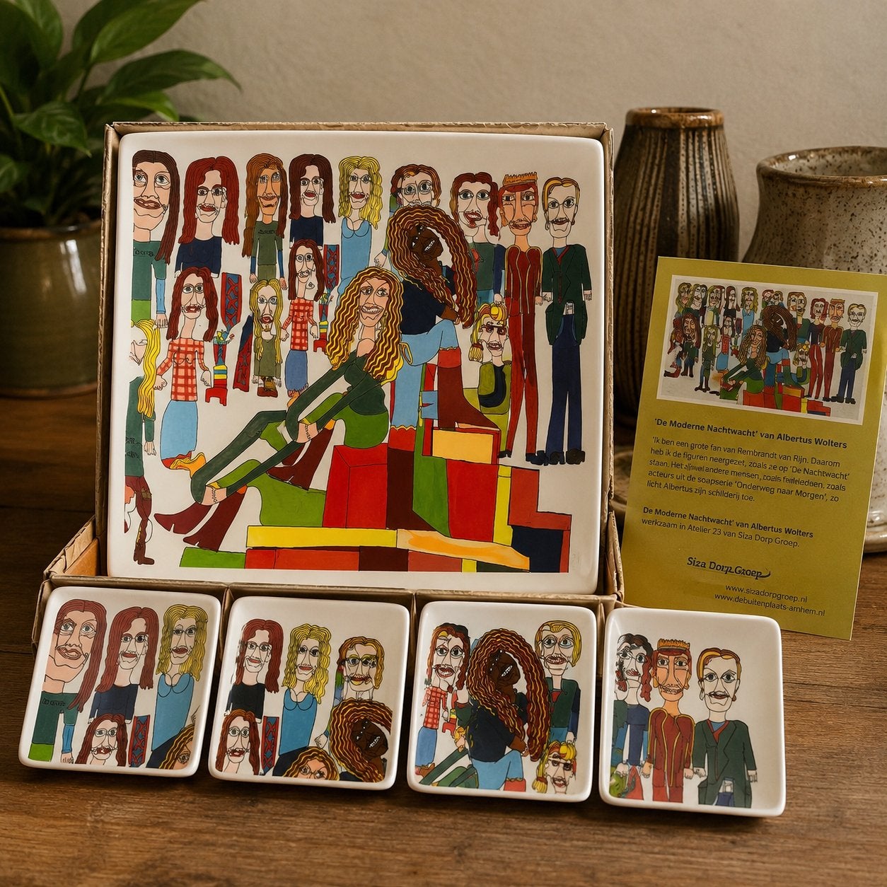 Albertus Wolters De Moderne Nachtwacht  set Schoonhoven, Antiek en Kunst, Ophalen