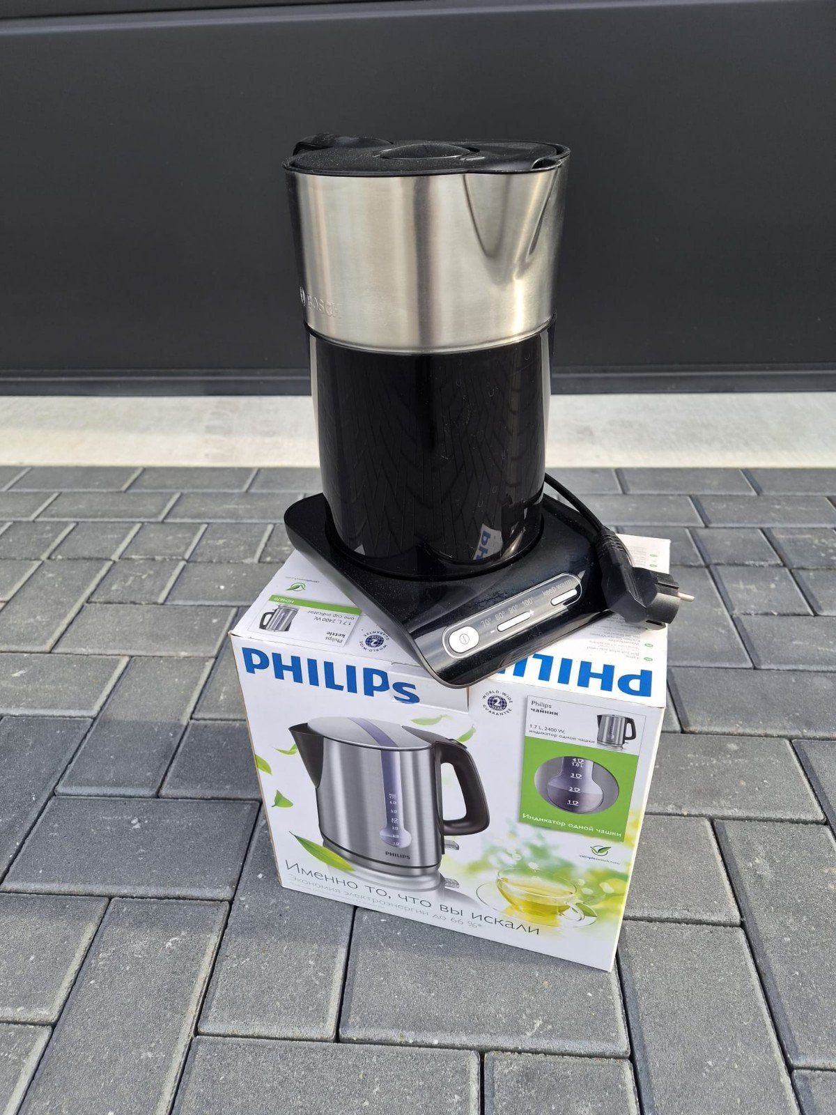 Philips waterkoker 1.7 liter, 1 tot 2 liter, Ophalen of Verzenden