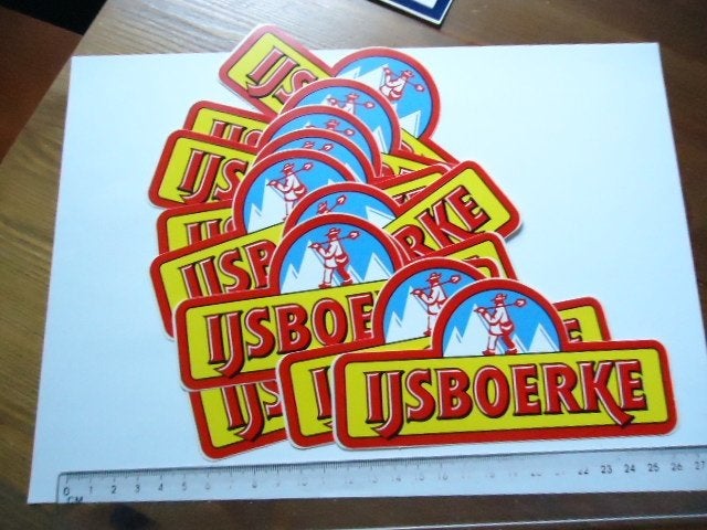 sticker oud IJSBOERKE Belgie ijs wielrennen wielersport, Verzamelen, Ophalen of Verzenden, Zo goed als nieuw, Bedrijf of Vereniging