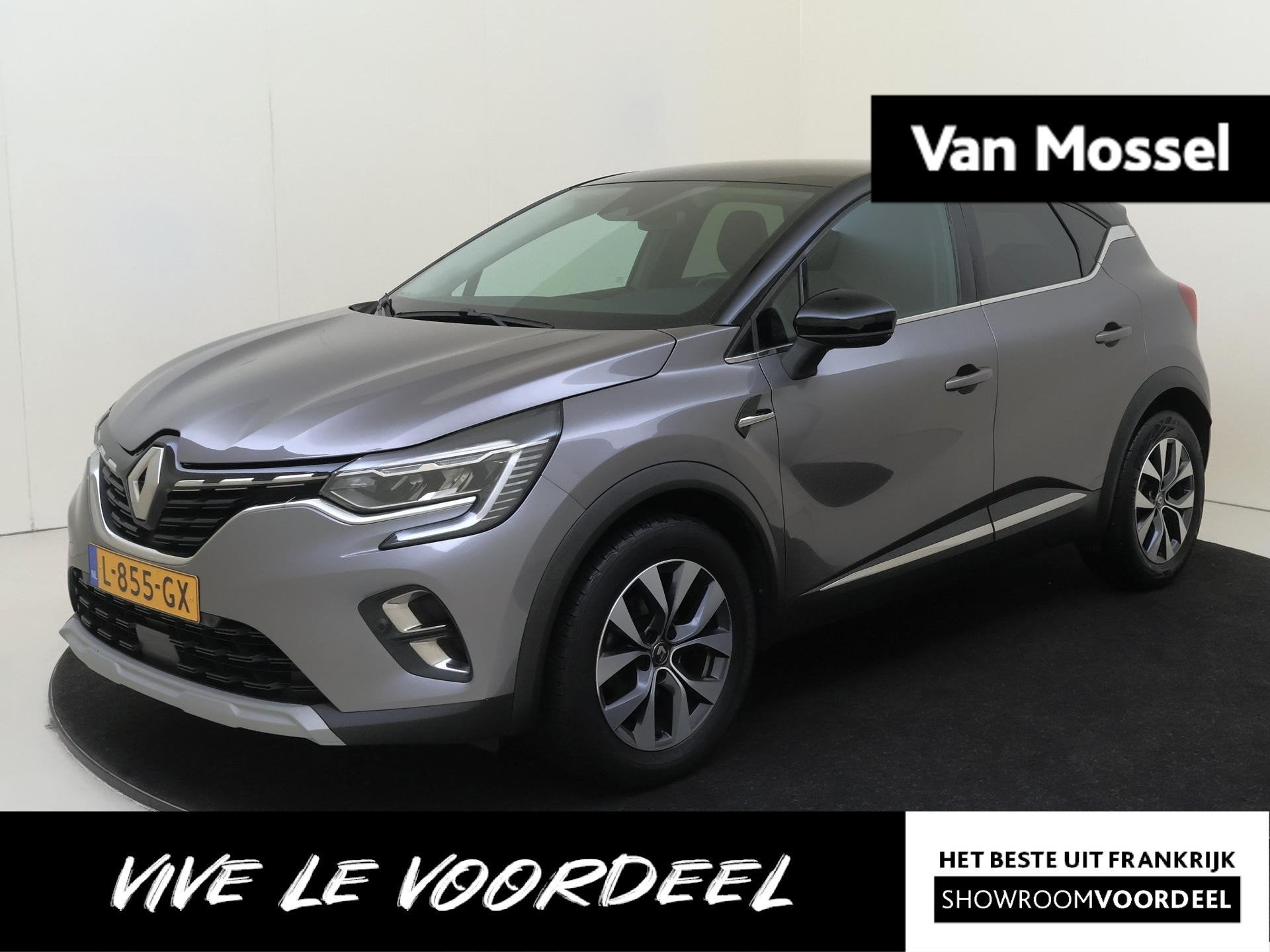 Renault Captur 1.0 TCe 90 PK Intens | Navigatie | Parkeersen, Auto's, Voorwielaandrijving, Gebruikt, Euro 6, Leder en Stof