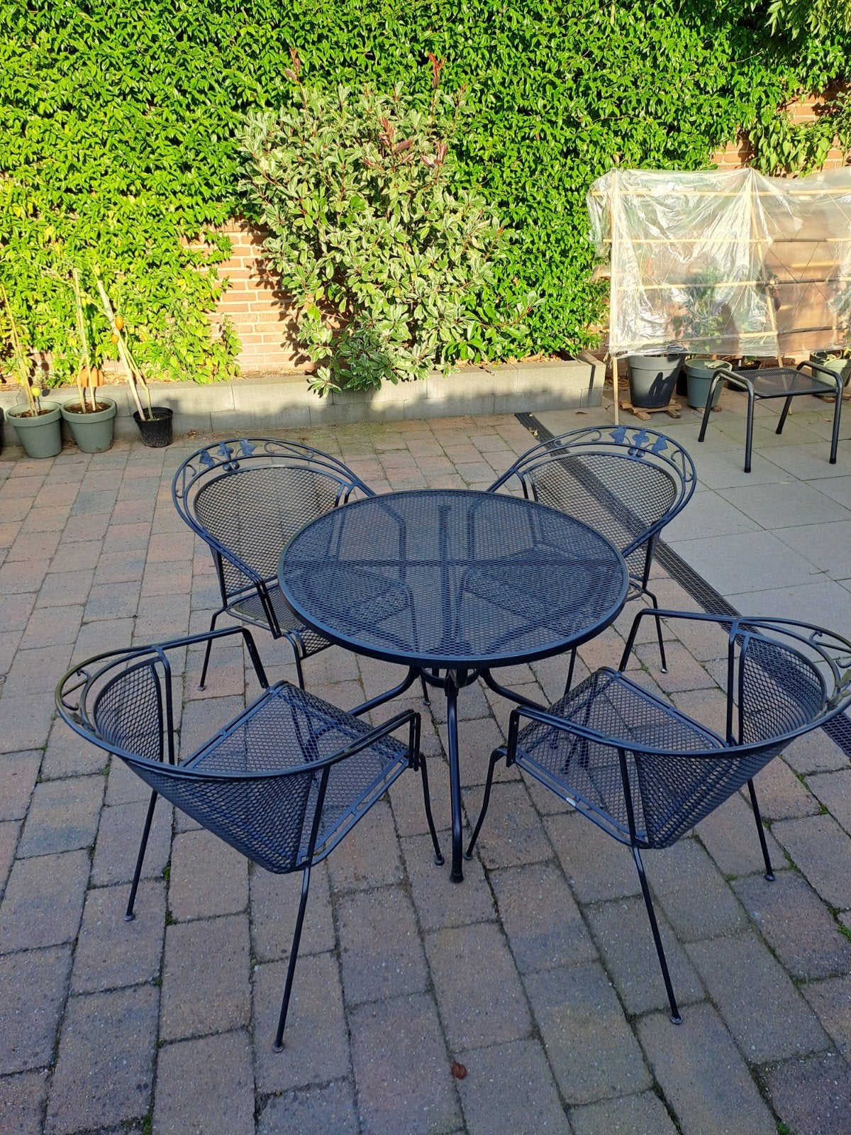 Royal Garden Tuinset met 4 stoelen en tafel, Ophalen, Gebruikt, Tuinset, Eettafel