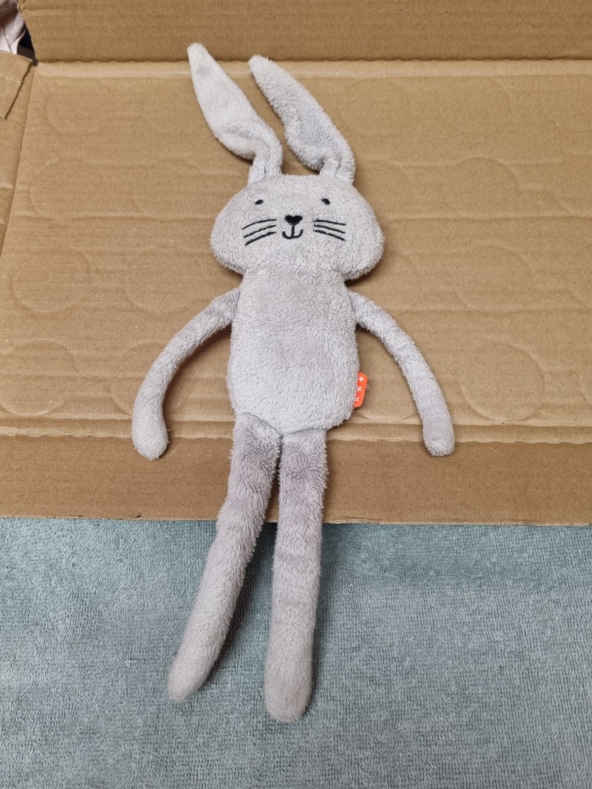 Hema grijze knuffel konijn nr 19, Ophalen of Verzenden, Konijn