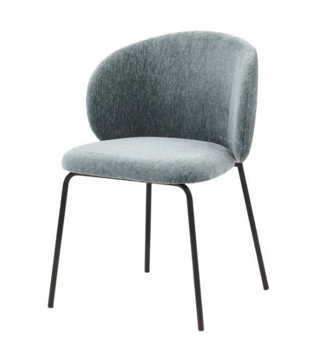 Eetkamerstoel blauw, Ophalen, Blauw, Zo goed als nieuw, Stof