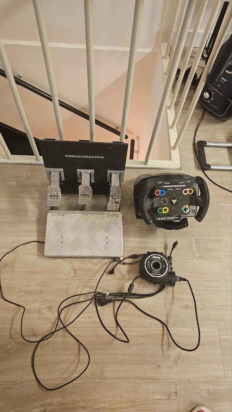 Thrustmaster Ts-pc + t3pa pro pedals en th8a shifter, Ophalen of Verzenden, Gebruikt, Thrustmaster/Logitech
