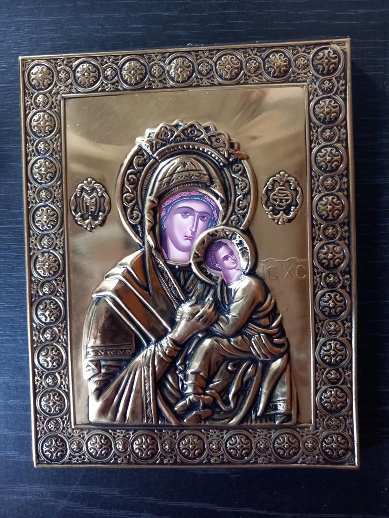 Orthodoxe icoon Maagd Maria met het kindje Jezus, Antiek en Kunst, Antiek | Religie, Ophalen