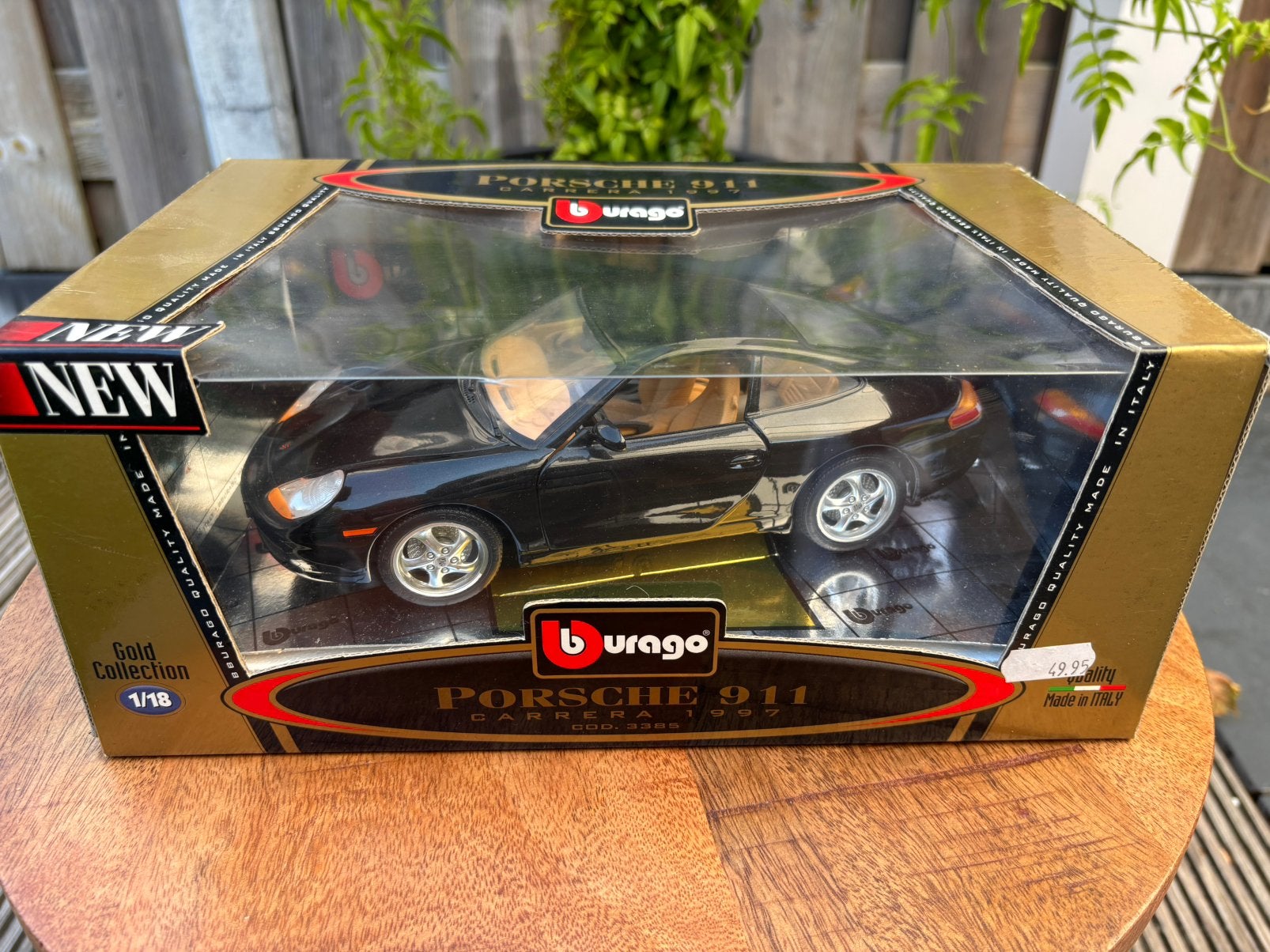 Bburago Porsche 911 (996) Coupe Carrera zwart 1:18, Hobby en Vrije tijd, Modelauto's | 1:18, Ophalen of Verzenden, Nieuw, Auto