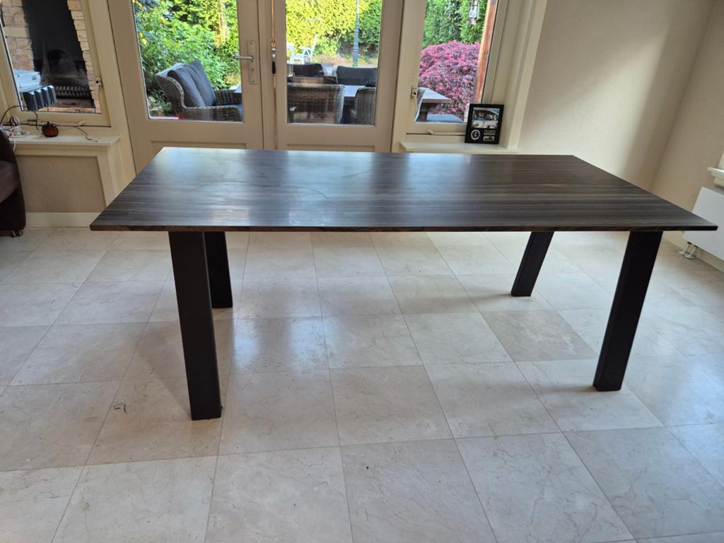 Tafel echt natuursteen binnen en buiten, Huis en Inrichting, Tafels | Eettafels, Ophalen, Rechthoekig, 150 tot 200 cm, 50 tot 100 cm