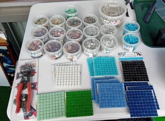 5,8 kg glas mozaïek steentjes en mozaïek kniptang, Ophalen of Verzenden, Nieuw