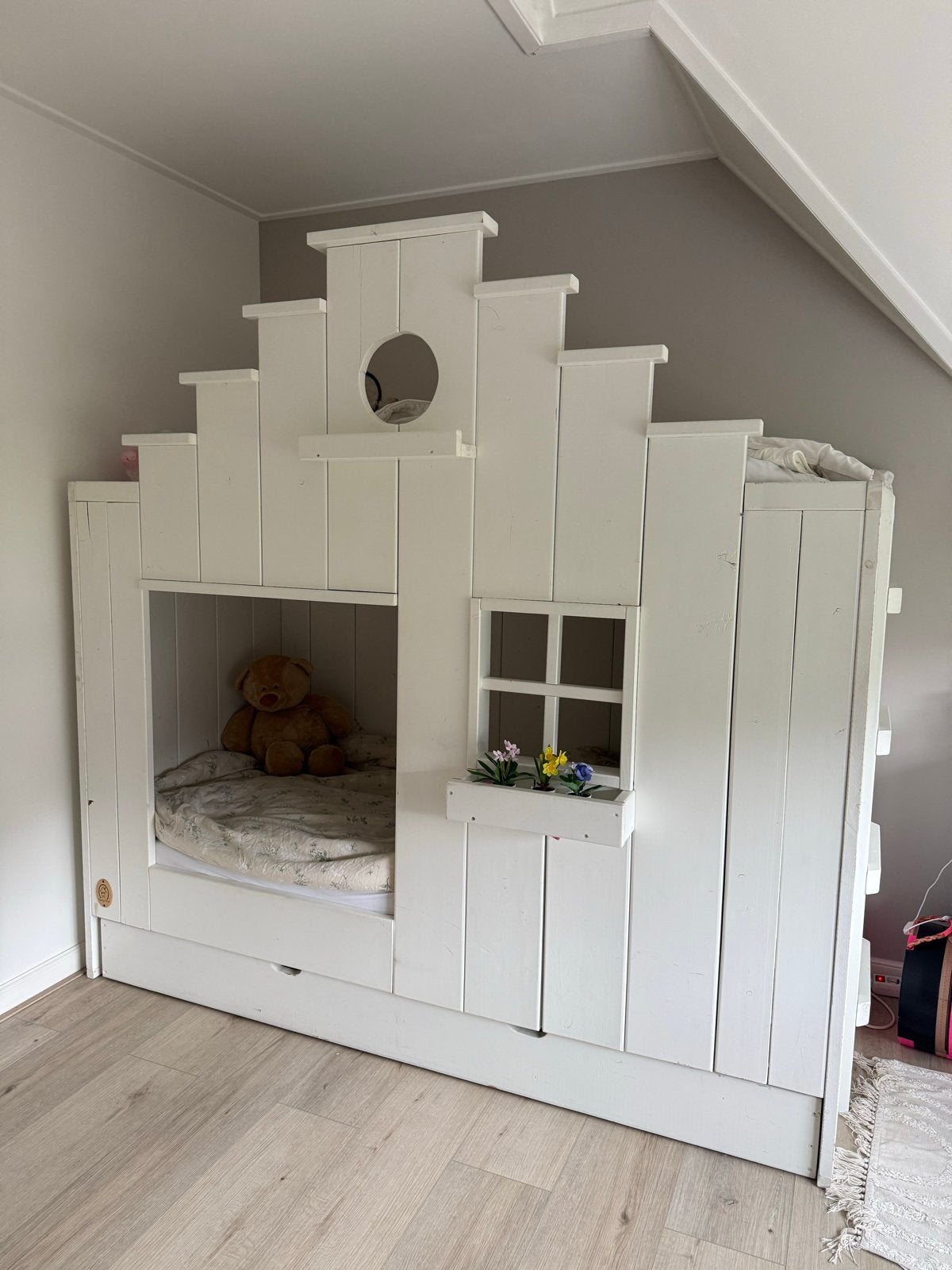 Kinderbed vogelhuisje Saartje Prum incl. 3 matrassen, Kinderen en Baby's, Ophalen, 85 tot 100 cm, Gebruikt, Matras