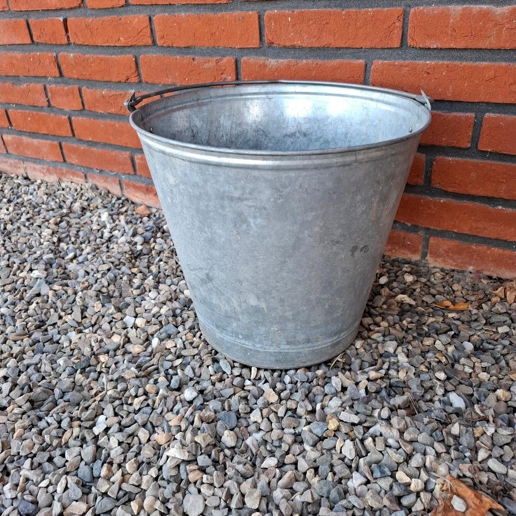 Mooie Emmer zink, Tuin en Terras, Bloembakken en Plantenbakken, Ophalen, Gebruikt, Minder dan 30 cm, Minder dan 60 cm