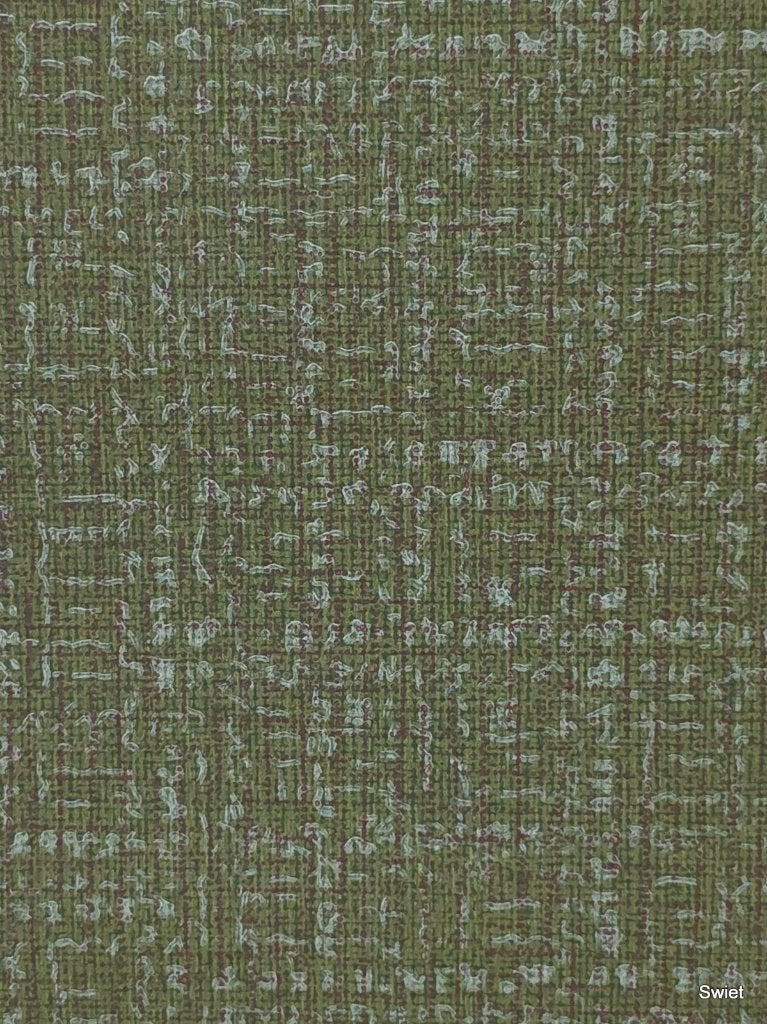 5732 Vintage behang gemêleerd in groen en earthy brown swiet, Huis en Inrichting, Ophalen of Verzenden, Bruin