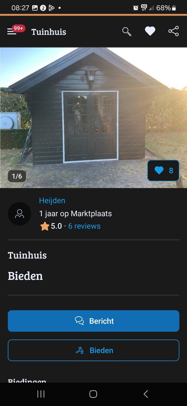 Mooi tuinhuis, ideaal voor opslag of als extra ruimte, Tuin en Terras, Gebruikt, Tuinhuis, Ophalen of Verzenden, 2 ramen