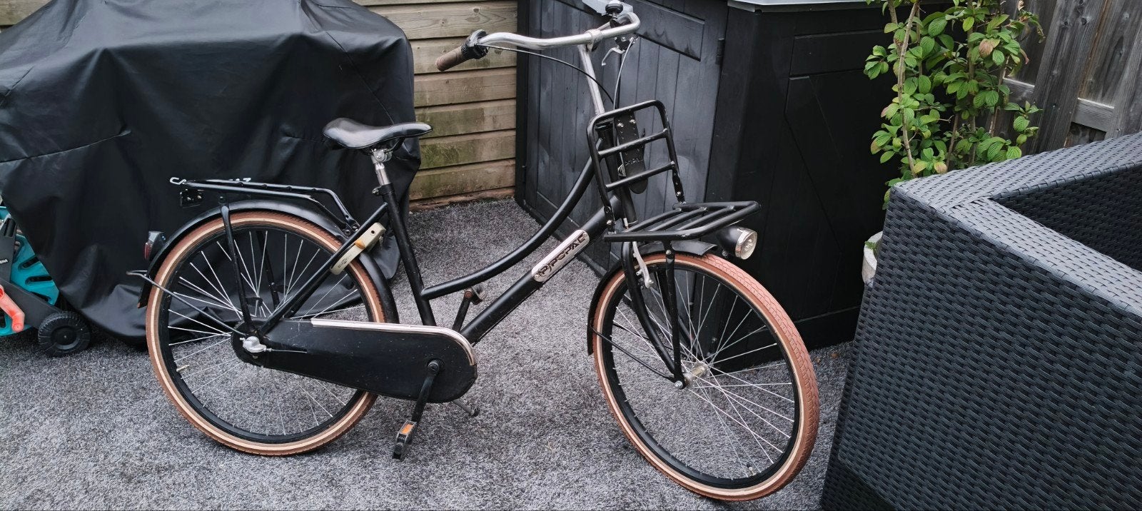 Popal dames transportfiets 26 inch, Fietsen en Brommers, Ophalen, Terugtraprem, Gebruikt, Versnellingen