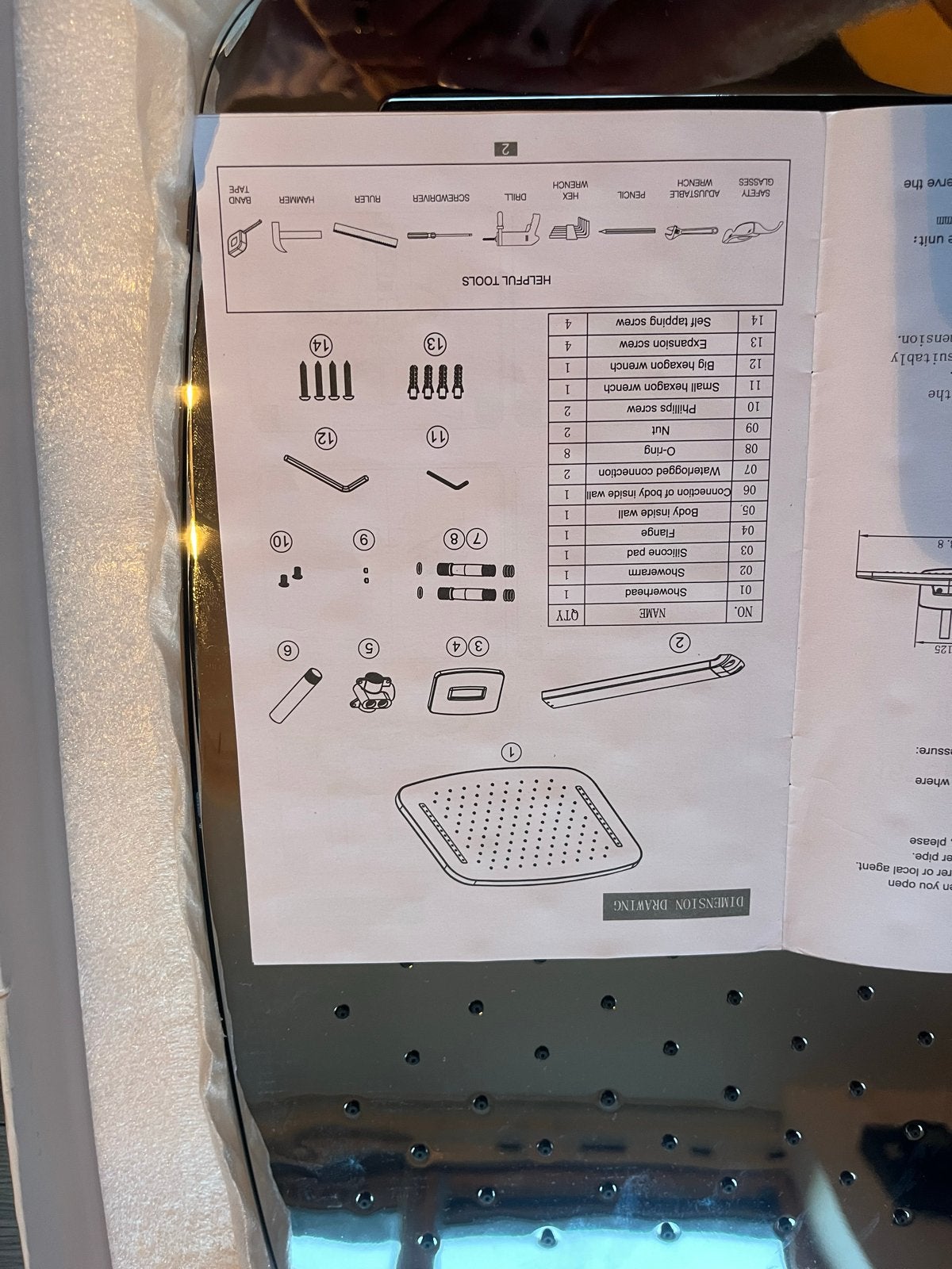 Nieuwe douchekop met dubbele waterval en regendouche, Ophalen of Verzenden, Nieuw, Rvs, Douche