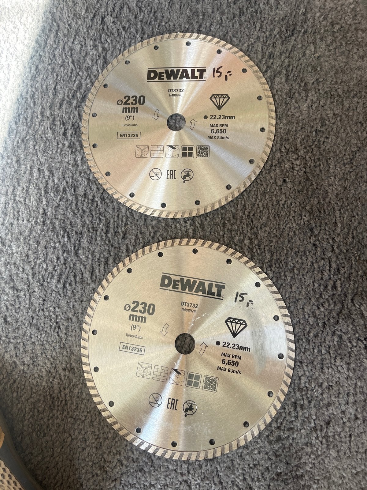 1x DeWalt Diamantzaagblad Ø230mm EN 13236, Verzenden, 70 mm of meer, Overige typen, Nieuw