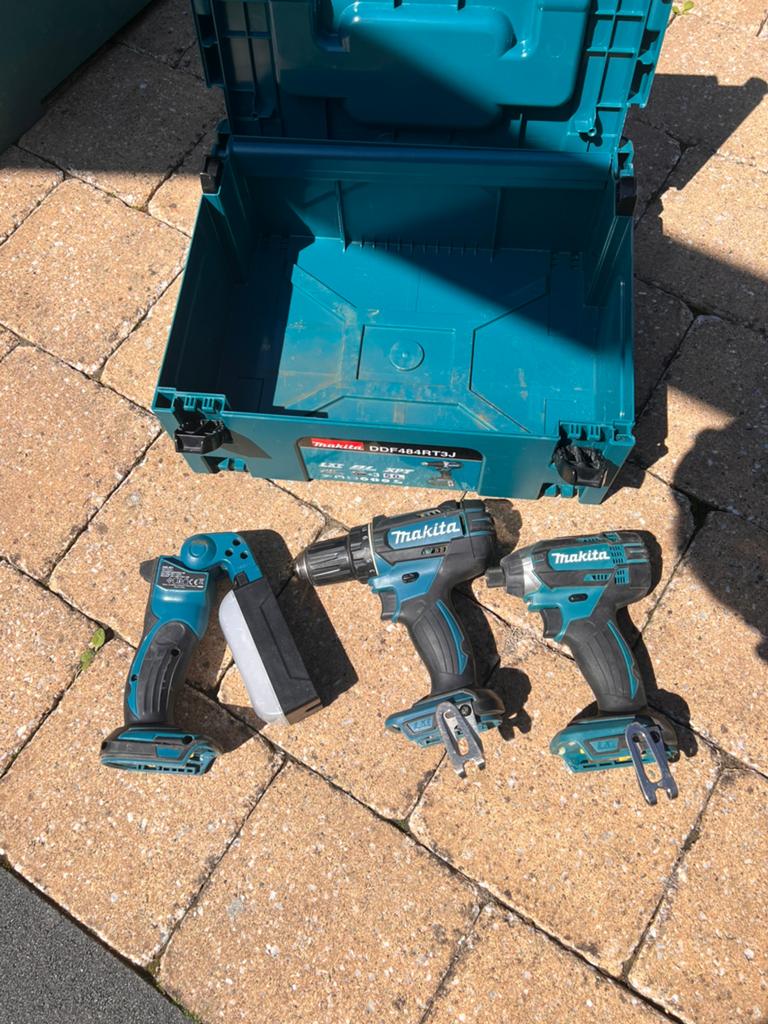 Makita accu combi schroefboorset met lamp, Ophalen of Verzenden, Gebruikt