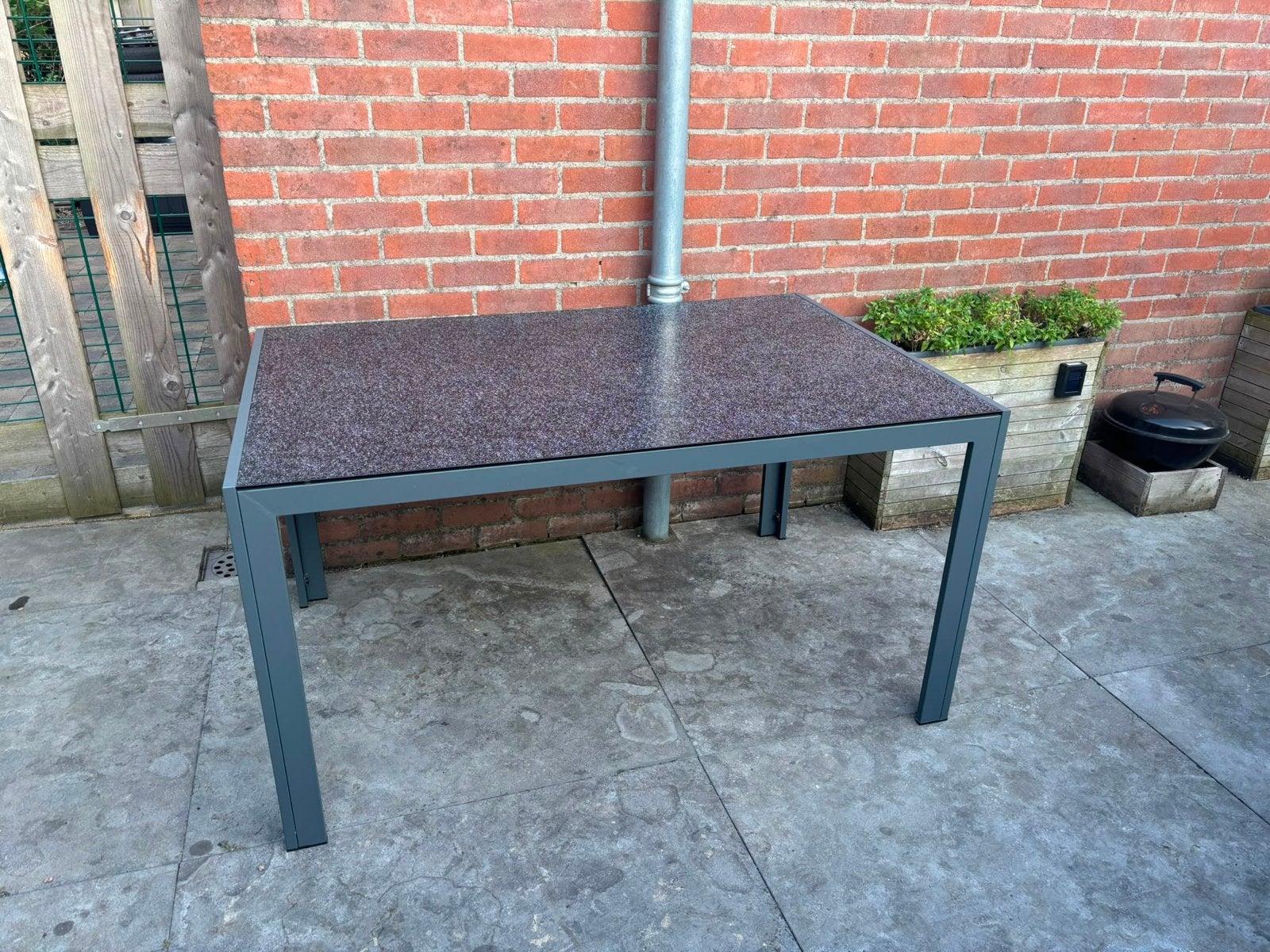 Tuintafel 140x90 - Zo goed als nieuw, Ophalen, Zo goed als nieuw, Rechthoekig, Metaal