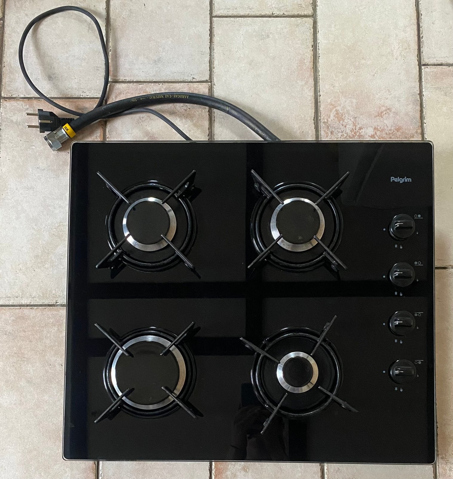 Inbouw gaskookplaat, Witgoed en Apparatuur, Kookplaten, Ophalen, Gebruikt, 4 kookzones, Inbouw