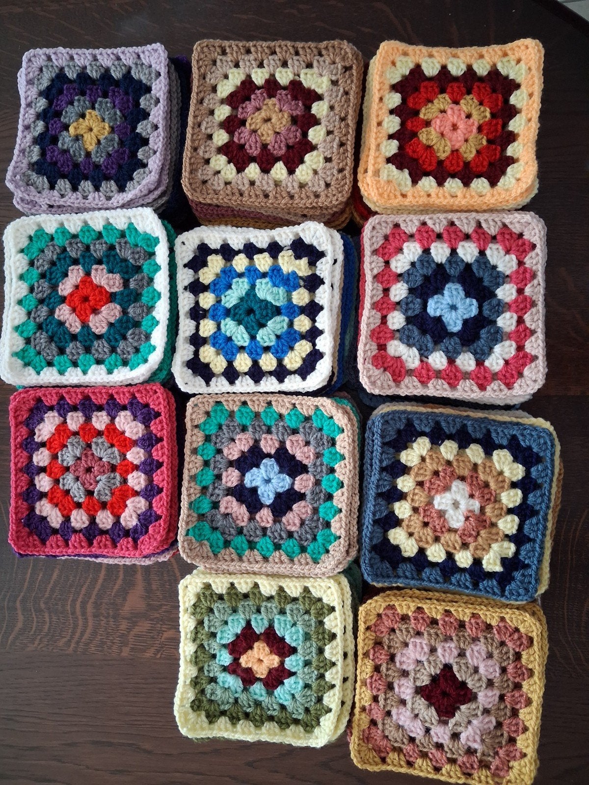 50 granny square lapjes 14x14 cm, Ophalen of Verzenden, Nieuw, Haken