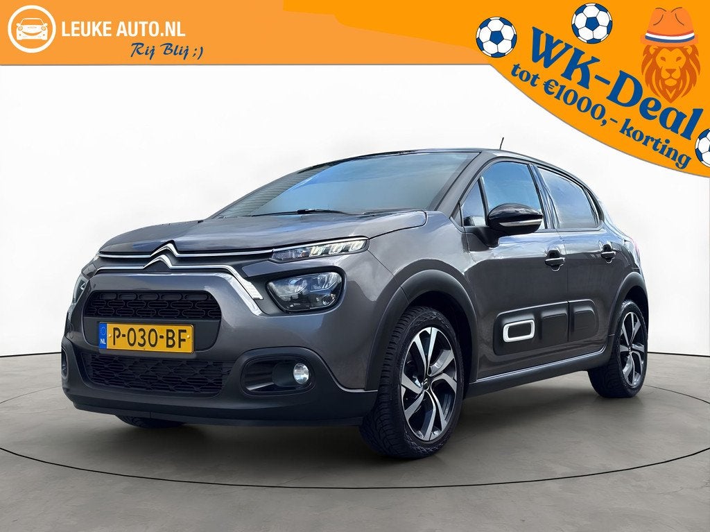 Citroën C3 1.2 PureTech 110PK Automaat Shine Apple-Carplay, Auto's, Citroën, Bedrijf, Te koop, C3, ABS, Achteruitrijcamera, Airbags