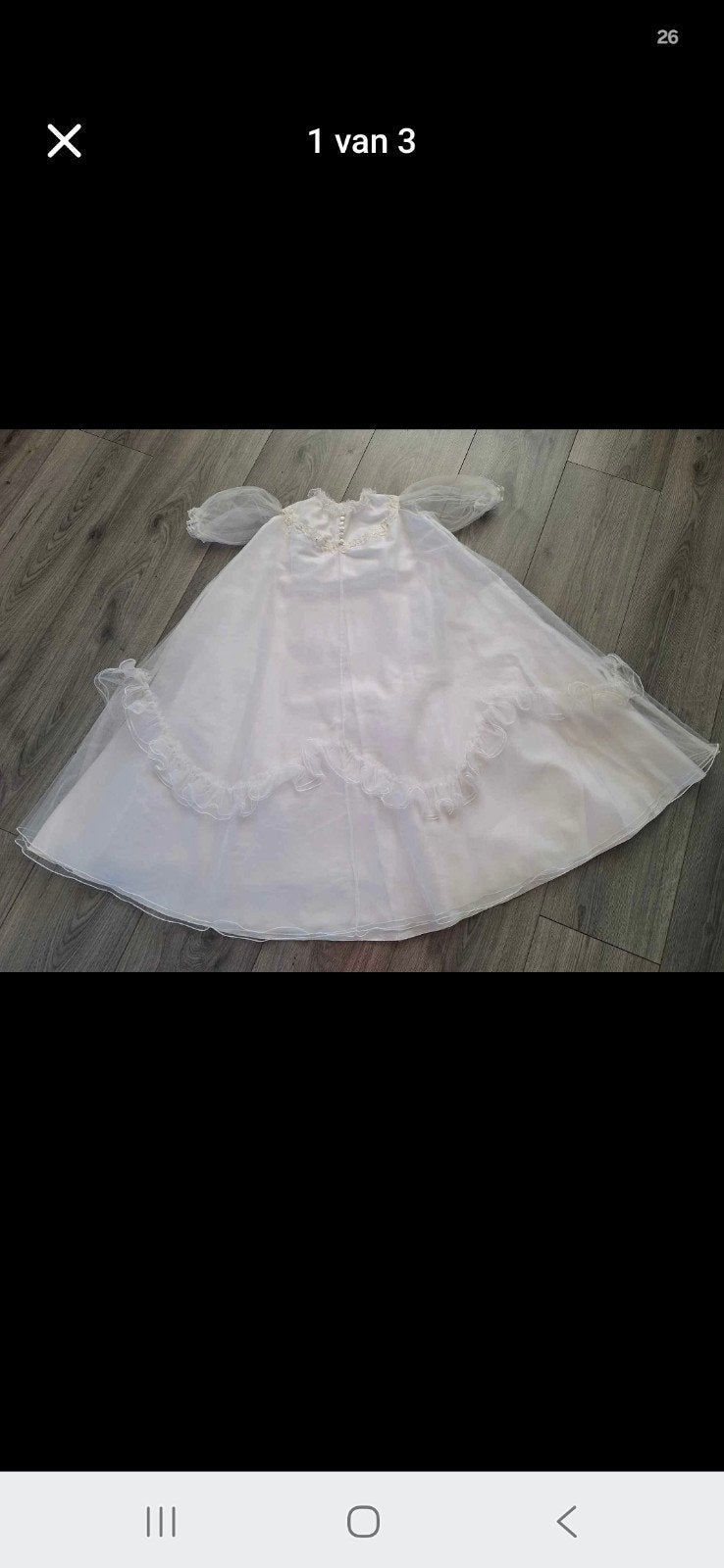 Doopjurk antiek vintage trouwjurk doop jurk baby, Ophalen of Verzenden, Zo goed als nieuw, Wit, Trouwjurk