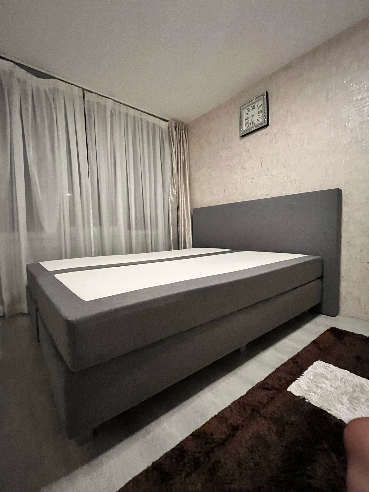 Zo goed als nieuw tweepersoons boxspring bed, Ophalen, Tweepersoons, Zo goed als nieuw, 200 cm