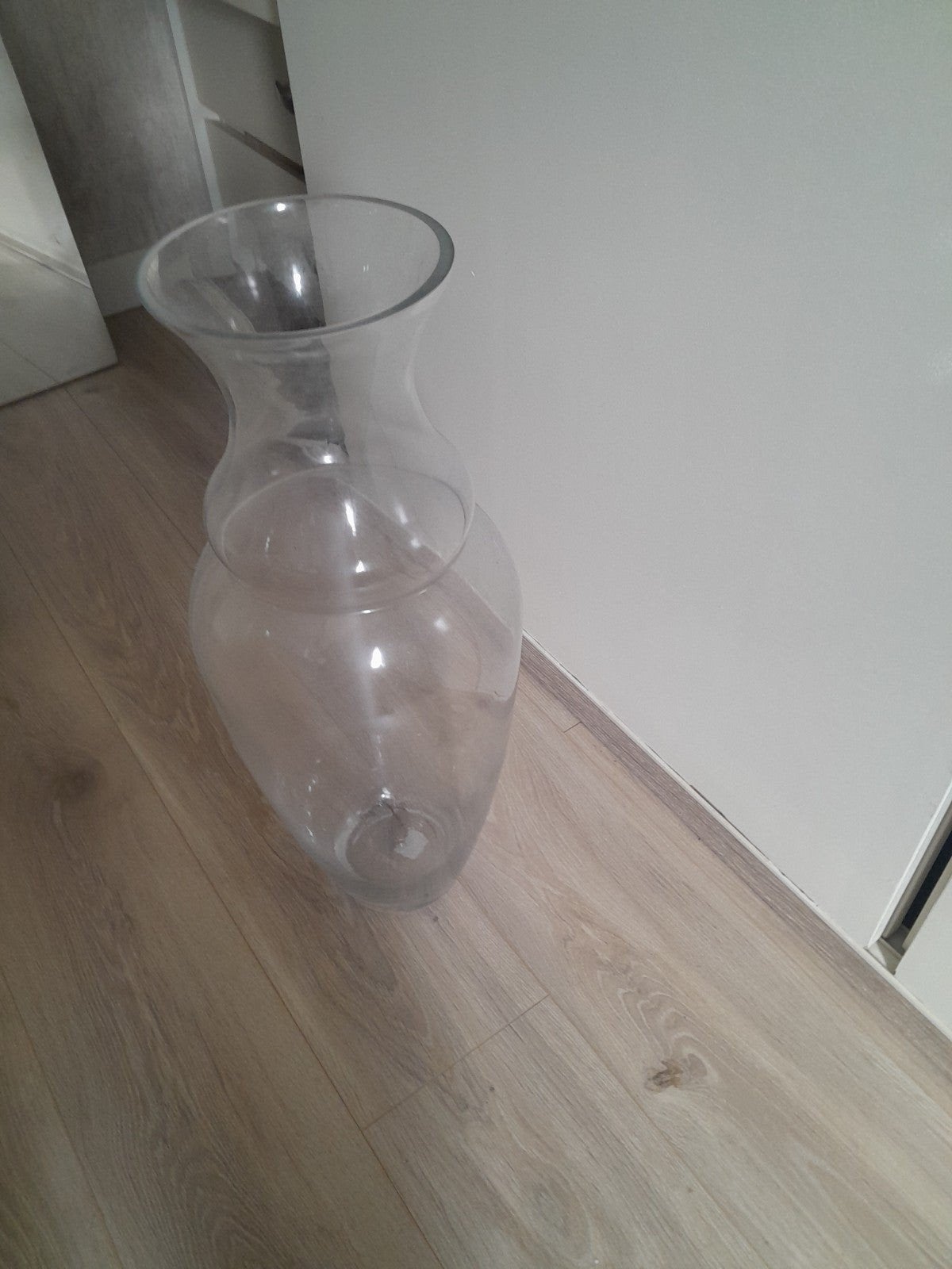 Grote glazen vaas - Transparant, Ophalen, Gebruikt, Transparant, Glas